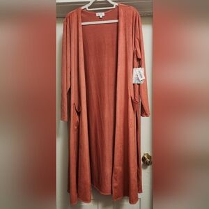 LuLaRoe Terracotta Duster Open Cardigan Size 2XL NWT BEAUTIFUL COLOR!